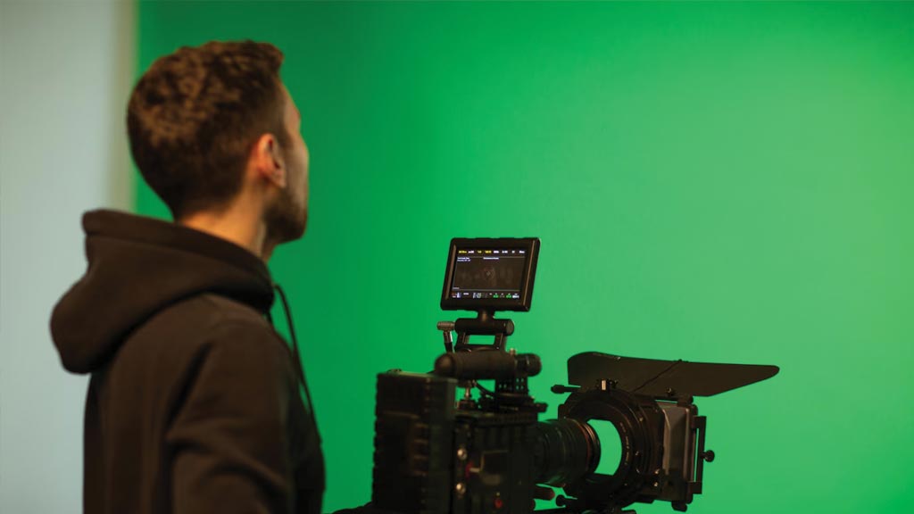 Pre-production process with a green screen